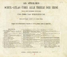 Ad. Stieler's Schul-Atlas über alle Theile der Erde nach dem neusten Zustande und über das Weltgebäude