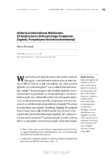 Historia środowiskowa Holokaustu. (O książce Jacka Małczyńskiego "Krajobrazy Zagłady. Perspektywa historii środowiskowej")