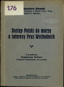 Dostęp Polski do morza a interesy Prus Wschodnich