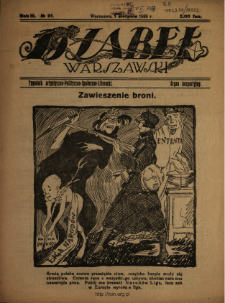 Djabeł Warszawski : tygodnik satyryczno-polityczno-społeczno-literacki : organ bezpartyjny 1920 N.31
