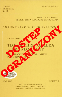 Teoria Christallera - prawda i mity : (w sprawie nieporozumień pojęciowych) = Christaller's theory - the truth and fiction : (on the issue of misconceptions)