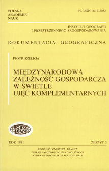 Międzynarodowa zależność gospodarcza w świetle ujęć komplementarnych = International economic dependence in the light of complementary approaches