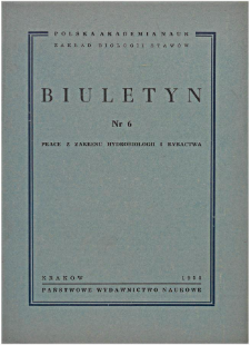 Wydajność stawów nawożonych superfosfatem w gospodarstwie doświadczalnym PAN w Ochabach w latach 1952-1956