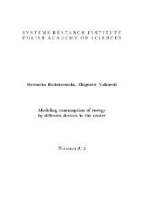 Modeling Consumption of Energy by Different Devices in the Center * Introduction * Description of consumer behaviour * Conclusion