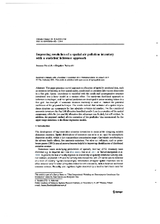 Methodology for Spatial Scaling of GHG activity data * lmproving resolution of a spatial air pollution inventory with a statistical inference approach