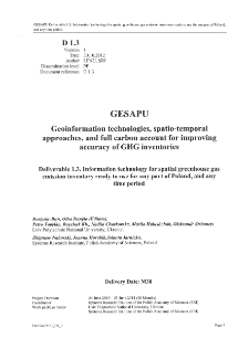 Information technology for spatial greenhouse gas emission inventory ready to use for any part of Poland, and any time period * Geoinformation technology for spatial GHG inventory: transport sector