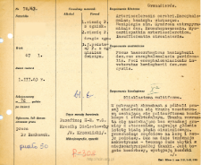 Kartoteka oceny histopatologicznej chorób układu nerwowego (1963) - opis nr 78/63