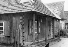 Wooden arcaded house