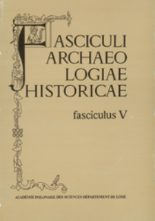 New studies on arms and armour in Teutonic Prussia : the present state and the perspectives