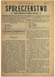 Społeczeństwo : tygodnik naukowo-literacki, społeczny i polityczny 1909 N.5