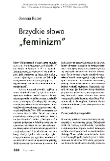 Brzydkie słowo "feminizm"