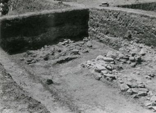 Stone cluster and fragment of the stone foundations of the collegiate church