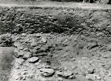 Fragment of the stone foundations of the church (collegiate church)