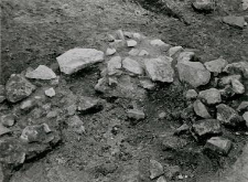 Fragment of the stone foundations of the church (collegiate church)