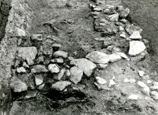 Fragment of the stone foundations of the church (collegiate church)