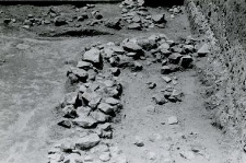 Fragment of the stone foundations of the church (collegiate church)