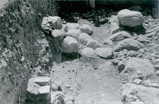 Fragment of the stone foundations of the church (collegiate church)