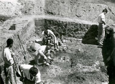 Discovering the hearth in trench in the collegiate church