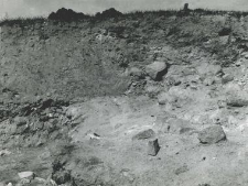 Trench inside the collegiate church, upper layers