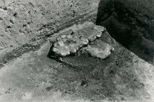 Deep trench outside the collegiate church (from the south), hearth no 2 from the north-west