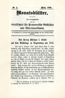 Monatsblätter Jhrg. 22, H. 3 (1908)