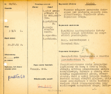 Kartoteka oceny histopatologicznej chorób układu nerwowego (1962) - opis nr 90/62