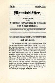 Monatsblätter Jhrg. 23, H. 10 (1909)