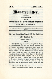 Monatsblätter Jhrg. 24, H. 3 (1910)
