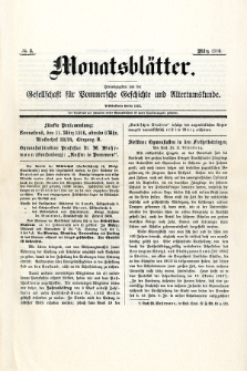 Monatsblätter Jhrg. 30, H. 3 (1916)