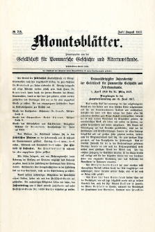 Monatsblätter Jhrg. 31, H. 7/8 (1917)