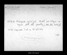 Osieczek. Files of Tarczyn disitrict in the Middle Ages. Files of Historico-Geographical Dictionary of Masovia in the Middle Ages