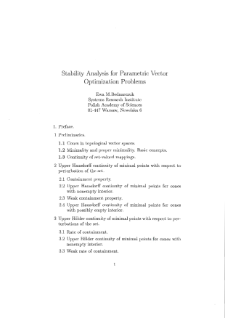 Stability analysis for parametric vector optimization problems * Stability results