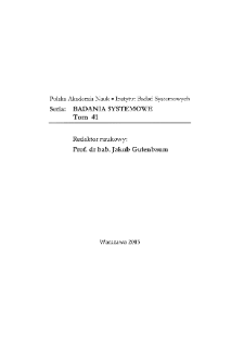 Zastosowanie informatyki w nauce, technice i zarządzaniu * Rozwój i zastosowania informatyki i metod obliczeniowych w nauce i technice * Podejmowanie decyzji statystycznych przy minimalnej liczności badanej próbki