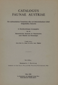 Catalogus Faunae Austriae