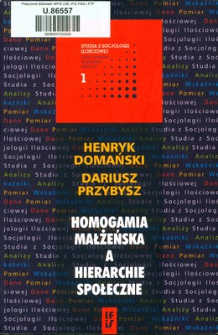 Homogamia małżeńska a hierarchie społeczne