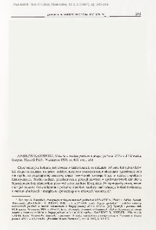 "Kobieta w mieście polskim w drugiej połowie XVI i w XVII wieku", Andrzej Karpiński, Warszawa 1995 : [recenzja]