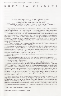 "Cykle ludzkiego życia - od narodzin do śmierci", wystawa w Muzeum Historii w Katowicach przezentowana przez Muzeum Na Woli, Oddział Muzeum Historycznego Miasta Stołecznego Warszawy, ul. Srebrna 12, 21 stycznia - 6 marca 1999 r.