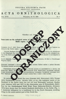 Some notes on the ecological status of the shelduck Tadorna tadorna in the Baltic region. A field work programme