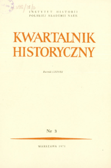 eKwartalnik Historyczny R. 78 nr 3 (1971), Title pages, Contents