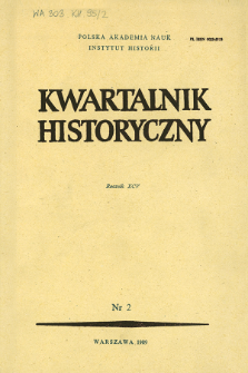 Kwartalnik Historyczny R. 95 nr 2 (1988), Title pages, Contents