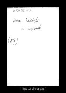 Grabowo. Files of Wizna district in the Middle Ages. Files of Historico-Geographical Dictionary of Masovia in the Middle Ages