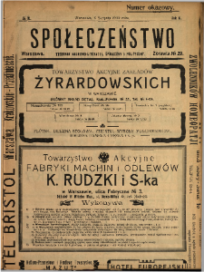 Społeczeństwo : tygodnik naukowo-literacki, społeczny i polityczny 1909 N.31
