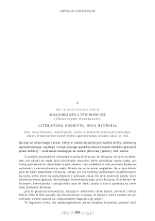 Literatura osobista, inna historia. Rec.: A. Pekaniec, Autobiografki. Szkice o literaturze dokumentu osobistego kobiet