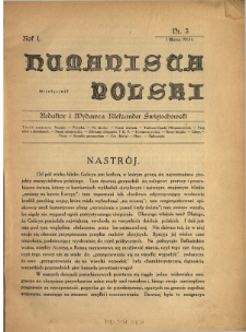 Humanista Polski 1913 N.3