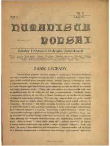 Humanista Polski 1913 N.5