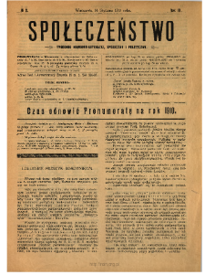 Społeczeństwo : tygodnik naukowo-literacki, społeczny i polityczny 1910 N.2