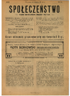 Społeczeństwo : tygodnik naukowo-literacki, społeczny i polityczny 1910 N.17
