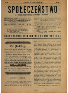 Społeczeństwo : tygodnik naukowo-literacki, społeczny i polityczny 1910 N.25