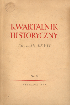 Kwartalnik Historyczny R. 67 nr 3 (1960), Życie naukowe w kraju