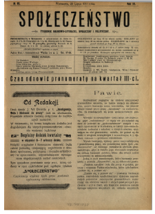 Społeczeństwo : tygodnik naukowo-literacki, społeczny i polityczny 1910 N.30